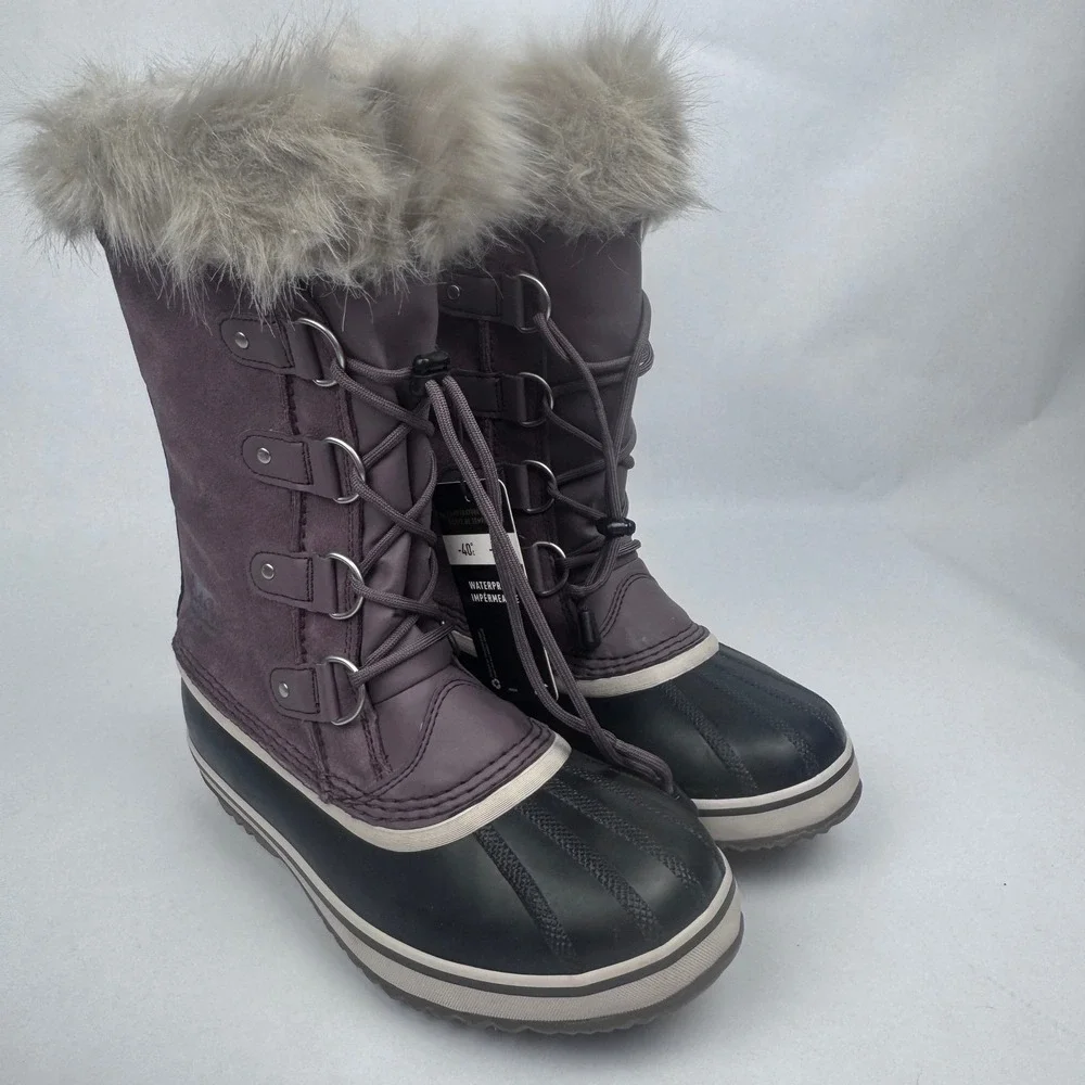 NEW Sorel Youth 6 Joan Of Arctic Purple Snow Boots Waterproof Faux Fur -40 w Box